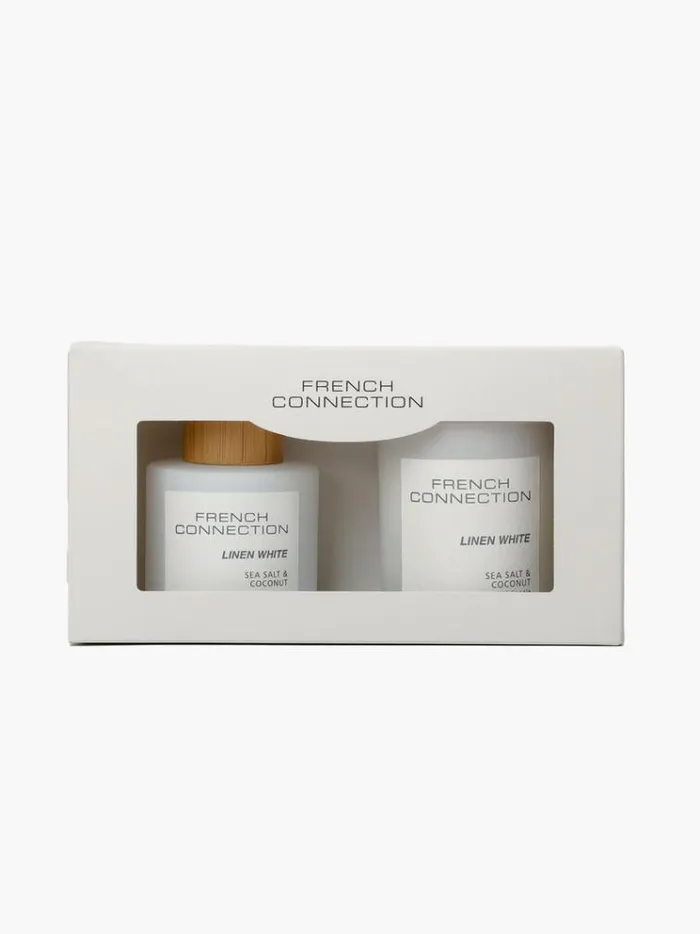 French Connection Home Accessories Linen White Serenity Candle and Diffuser Set Linen White 8211 Home
