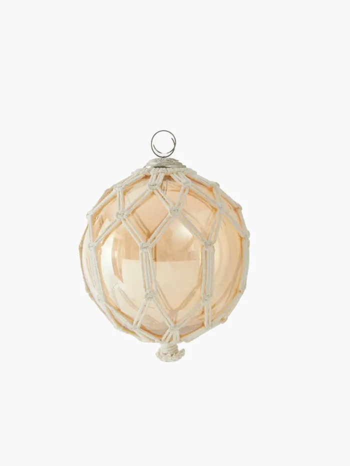 French Connection Home Accessories Roped Golden Orb Bauble Ornament Gold 8211 Home