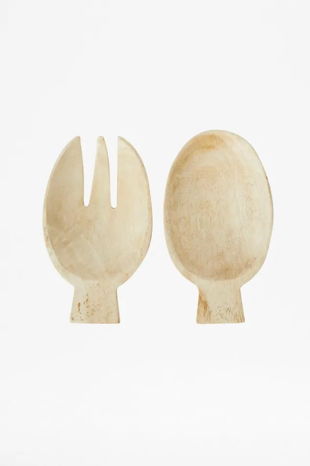 French Connection Home Accessories Sun Bleach Wooden Salad Server Naturalwhite 8211 Home French Connection Home Accessories Sun Bleach Wooden Salad Server Naturalwhite 8211 Home