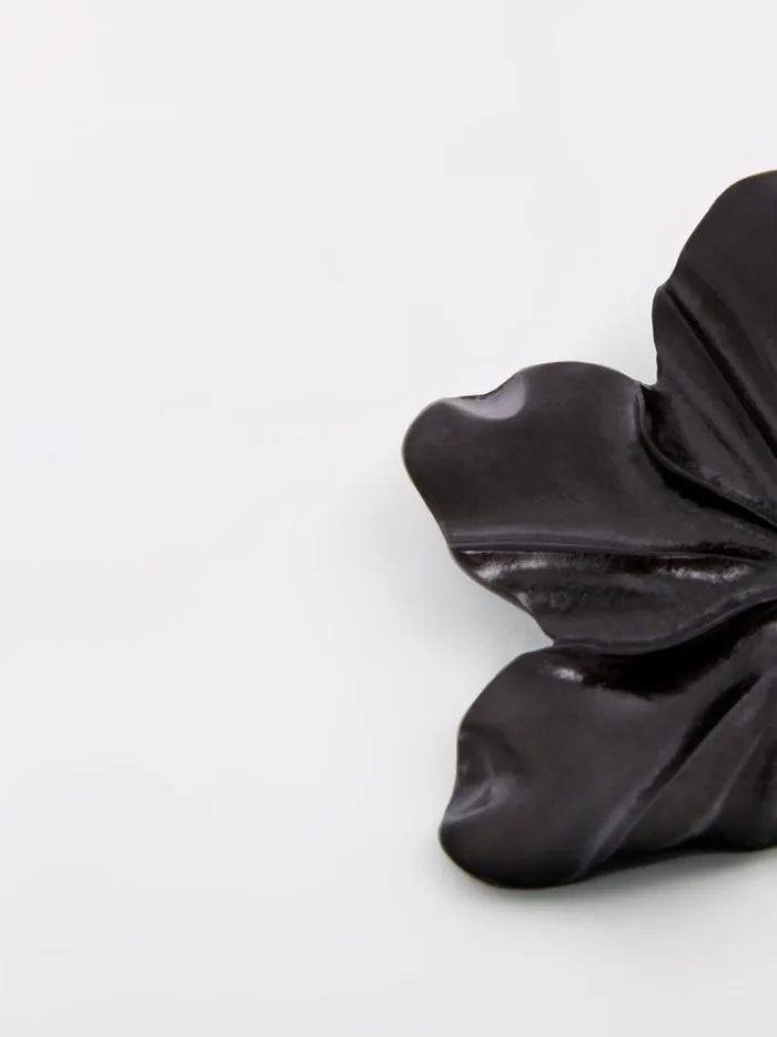 French Connection Jewellery Flower Piece Earrings Black 8211 Woman