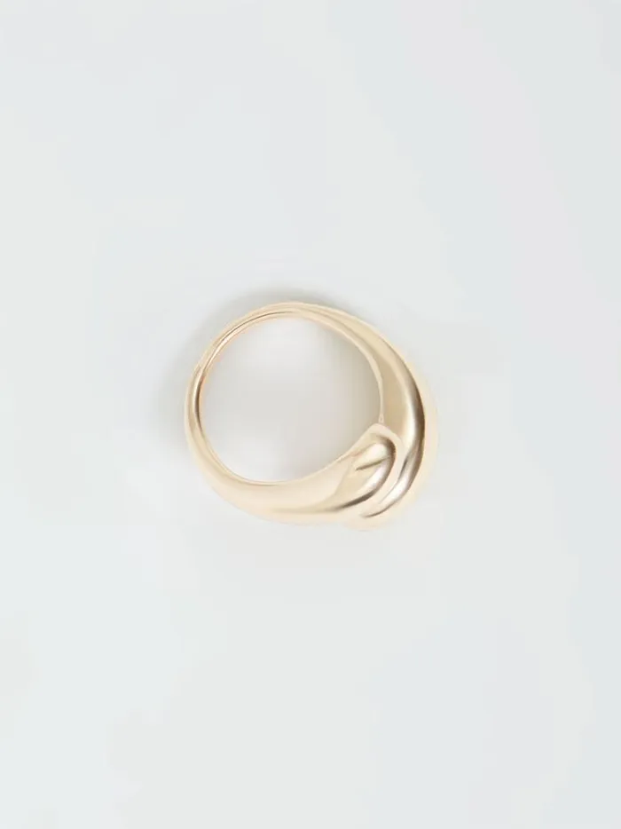 French Connection Jewellery Molten Twist Ring Gold 8211 Woman