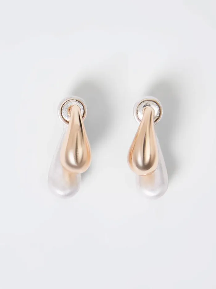 French Connection Jewellery Small Double TwoTone Teardrop Earrings Silvergold 8211 Woman French Connection Jewellery Small Double TwoTone Teardrop Earrings Silvergold 8211 Woman