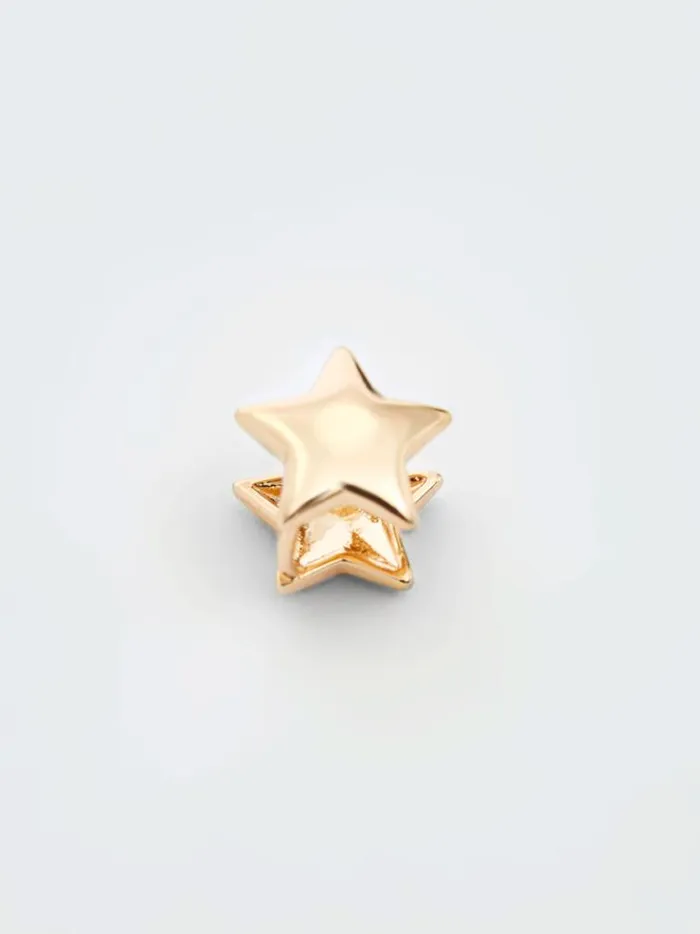 French Connection Jewellery Solid Star Huggie Earrings Gold 8211 Woman