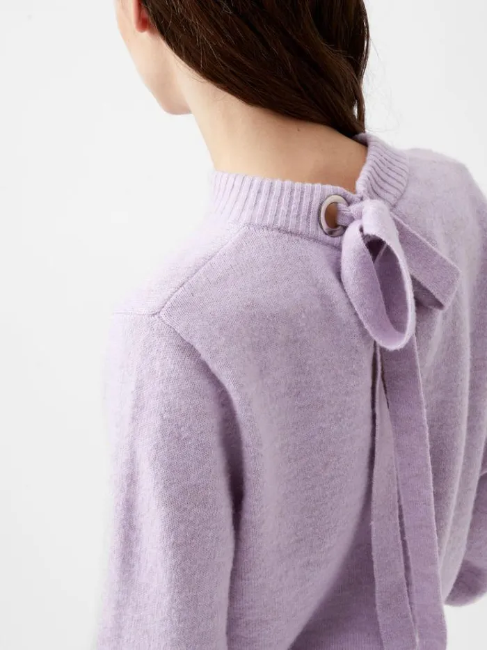 French Connection Jumpers and Cardigans Kezia Recycled Back Eyelet Jumper Orchid Petal 8211 Woman French Connection Jumpers and Cardigans Kezia Recycled Back Eyelet Jumper Orchid Petal 8211 Woman