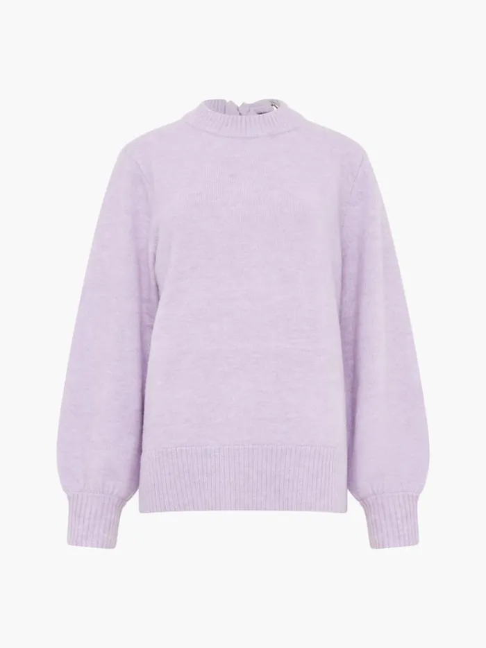 French Connection Jumpers and Cardigans Kezia Recycled Back Eyelet Jumper Orchid Petal 8211 Woman