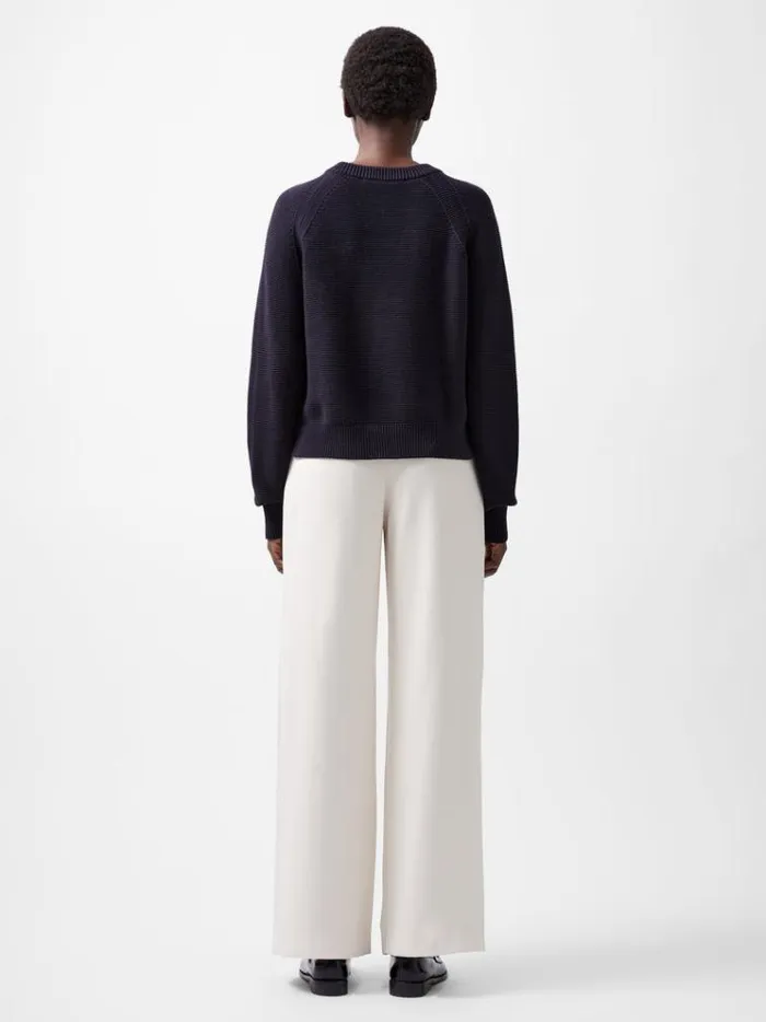 French Connection Jumpers and Cardigans Lilly Mozart Crew Neck Jumper Utility Blue 8211 Woman
