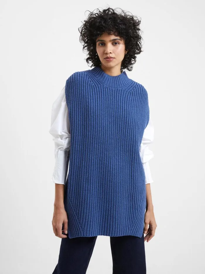French Connection Jumpers and Cardigans Lily Mozart Vest Coastal Fjord 8211 Woman French Connection Jumpers and Cardigans Lily Mozart Vest Coastal Fjord 8211 Woman