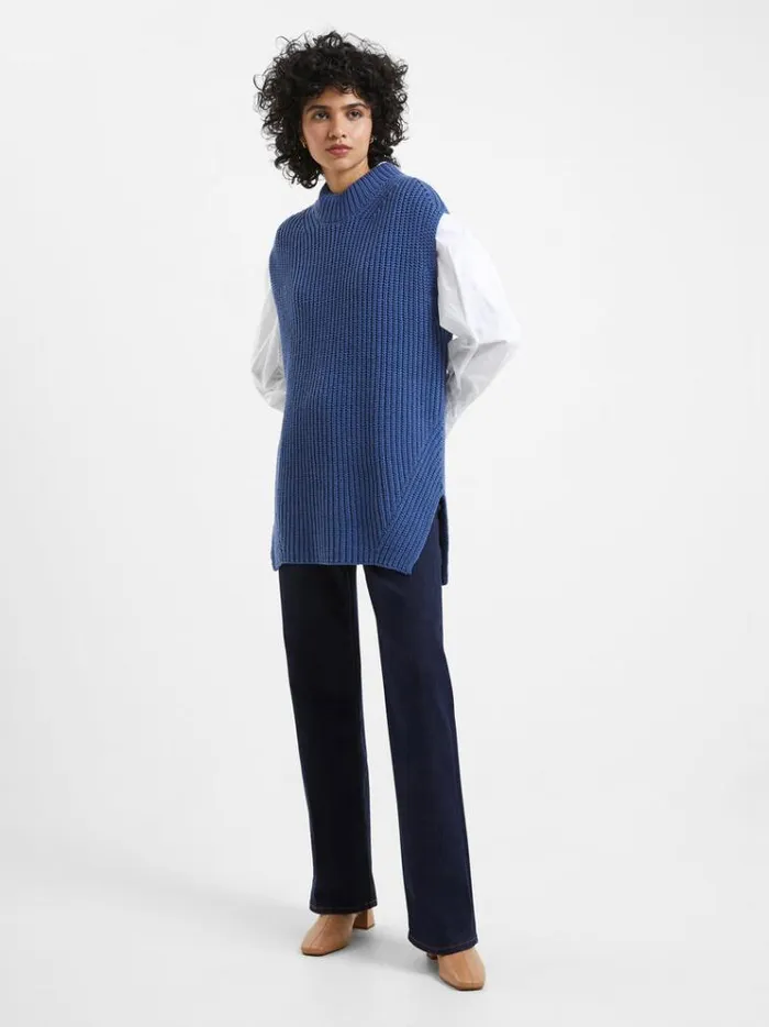 French Connection Jumpers and Cardigans Lily Mozart Vest Coastal Fjord 8211 Woman