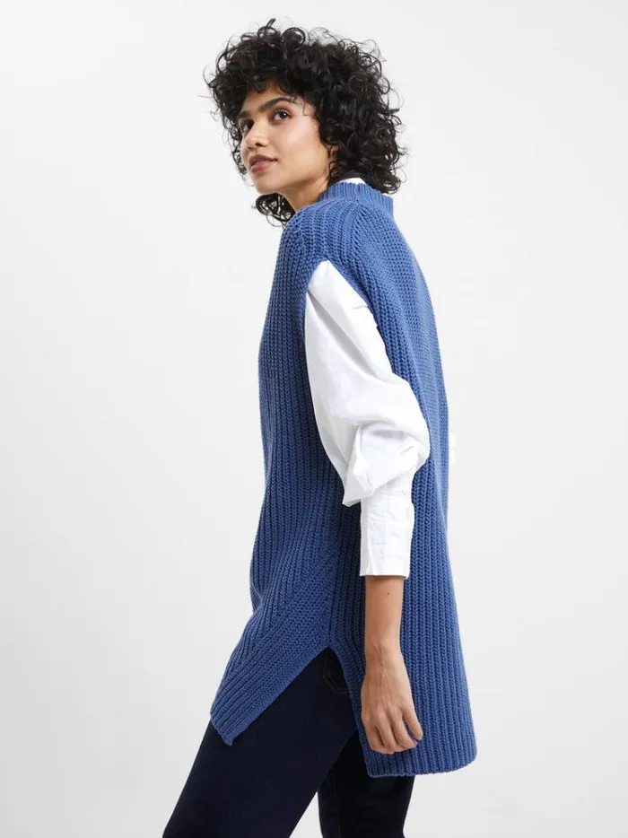 French Connection Jumpers and Cardigans Lily Mozart Vest Coastal Fjord 8211 Woman