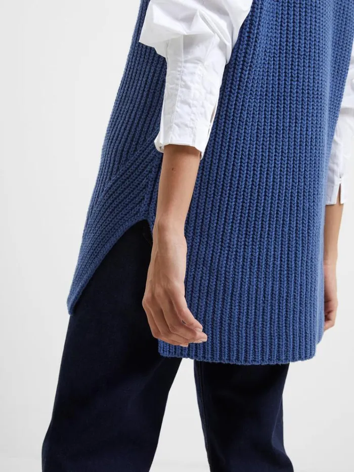 French Connection Jumpers and Cardigans Lily Mozart Vest Coastal Fjord 8211 Woman