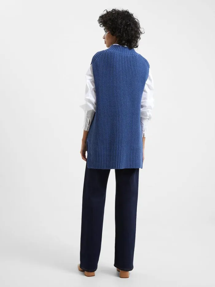 French Connection Jumpers and Cardigans Lily Mozart Vest Coastal Fjord 8211 Woman