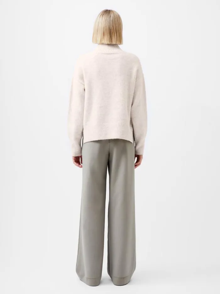 French Connection Jumpers and Cardigans Maddox Half Zip Jumper Oatmeal Mel 8211 Woman