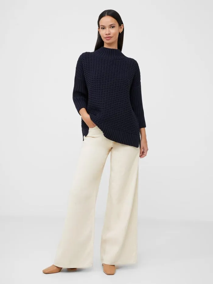 French Connection Jumpers and Cardigans Mozart Popcorn High Neck Jumper Nocturnal 8211 Woman
