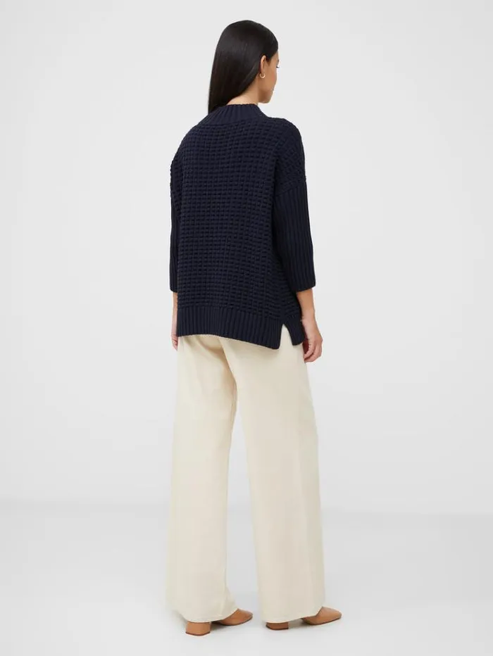 French Connection Jumpers and Cardigans Mozart Popcorn High Neck Jumper Nocturnal 8211 Woman