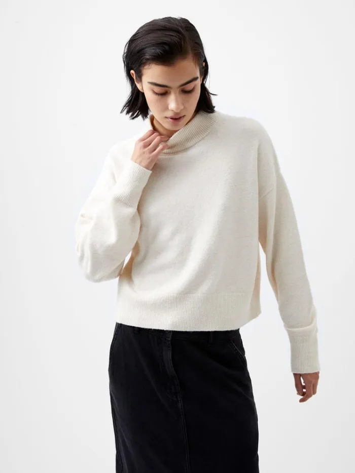 French Connection Jumpers and Cardigans Vhari Recycled Grown On Neck Jumper Oatmeal Mel 8211 Woman French Connection Jumpers and Cardigans Vhari Recycled Grown On Neck Jumper Oatmeal Mel 8211 Woman