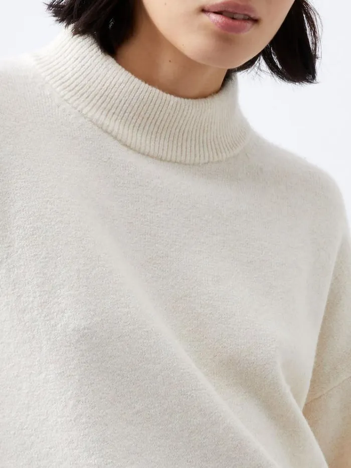 French Connection Jumpers and Cardigans Vhari Recycled Grown On Neck Jumper Oatmeal Mel 8211 Woman