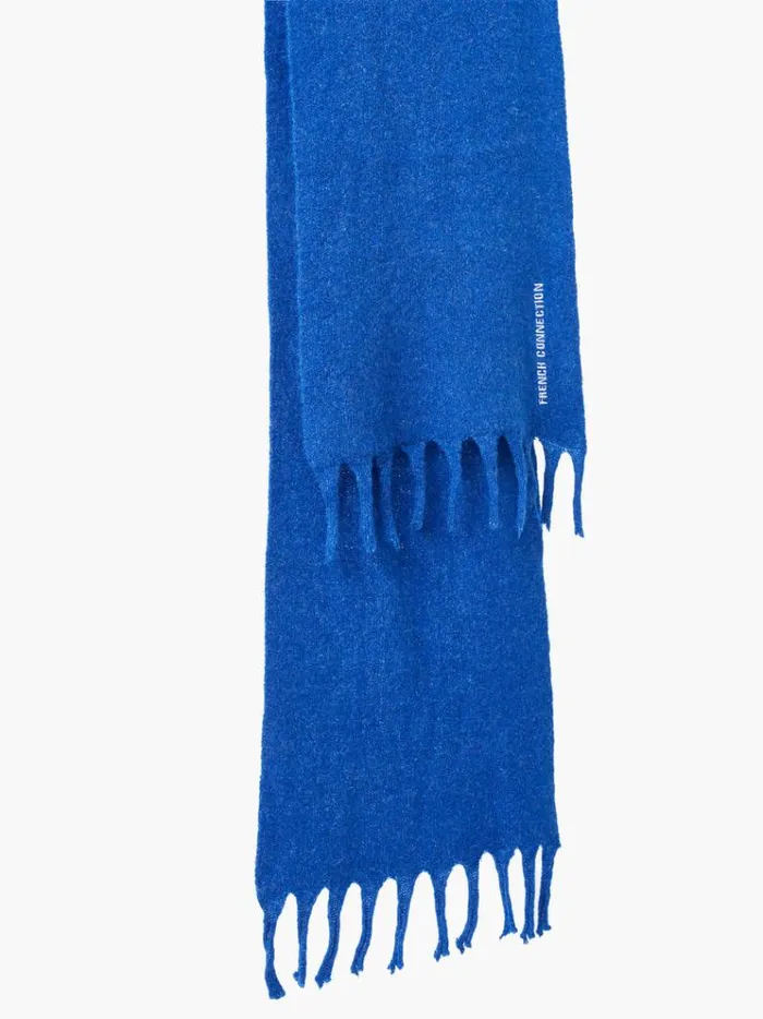 French Connection Scarves Soft Touch Recycled Knit Scarf Colbalt Blue 8211 Woman