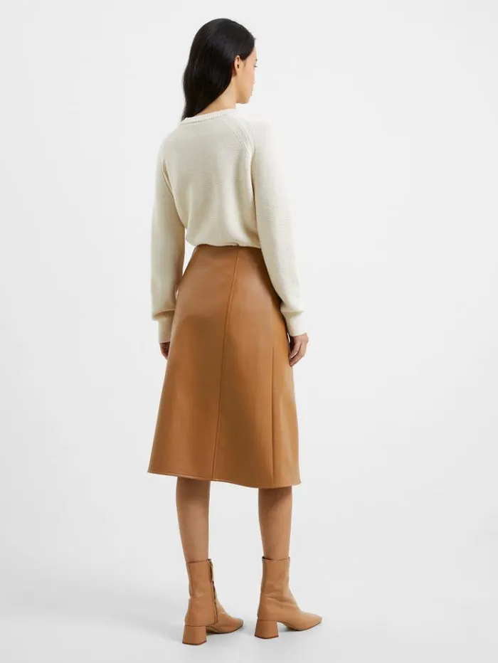 French Connection Skirts and Shorts Claudia Pu Midi Skirt Tobacco Brown 8211 Woman