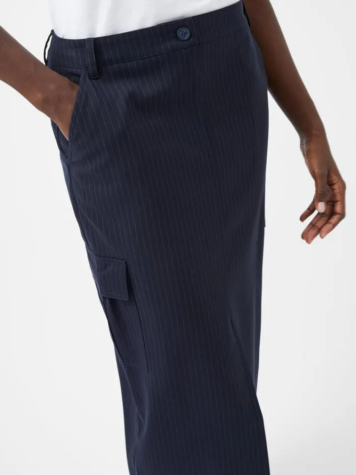 French Connection Skirts and Shorts Hailey Pinstripe Cargo Skirt Marine 8211 Woman