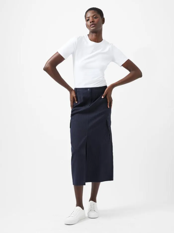 French Connection Skirts and Shorts Hailey Pinstripe Cargo Skirt Marine 8211 Woman