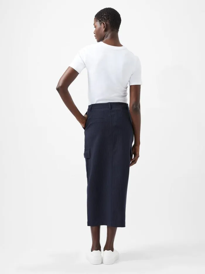 French Connection Skirts and Shorts Hailey Pinstripe Cargo Skirt Marine 8211 Woman