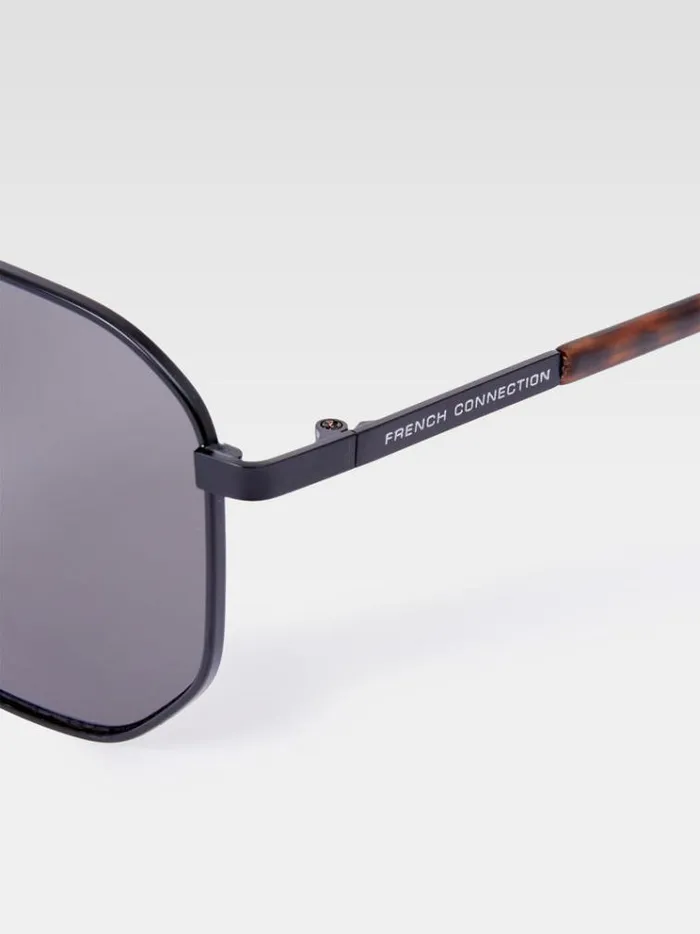 French Connection Sunglasses Metal DFrame Sunglasses Matte Black 8211 Man