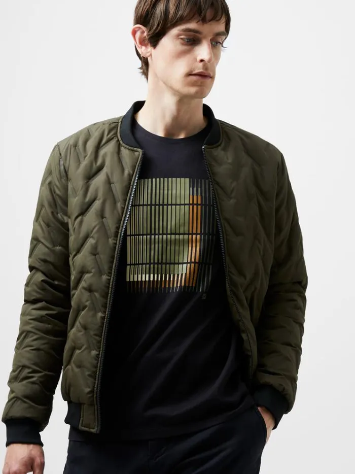 French Connection TShirts and Polo Shirts Abstract Line Organic Graphic TShirt Black 8211 Man