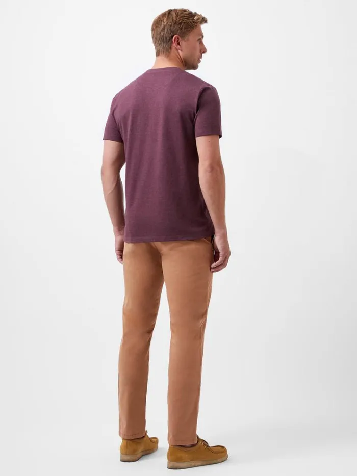 French Connection TShirts and Polo Shirts Organic Pocket TShirt Burgandy Mel 8211 Man