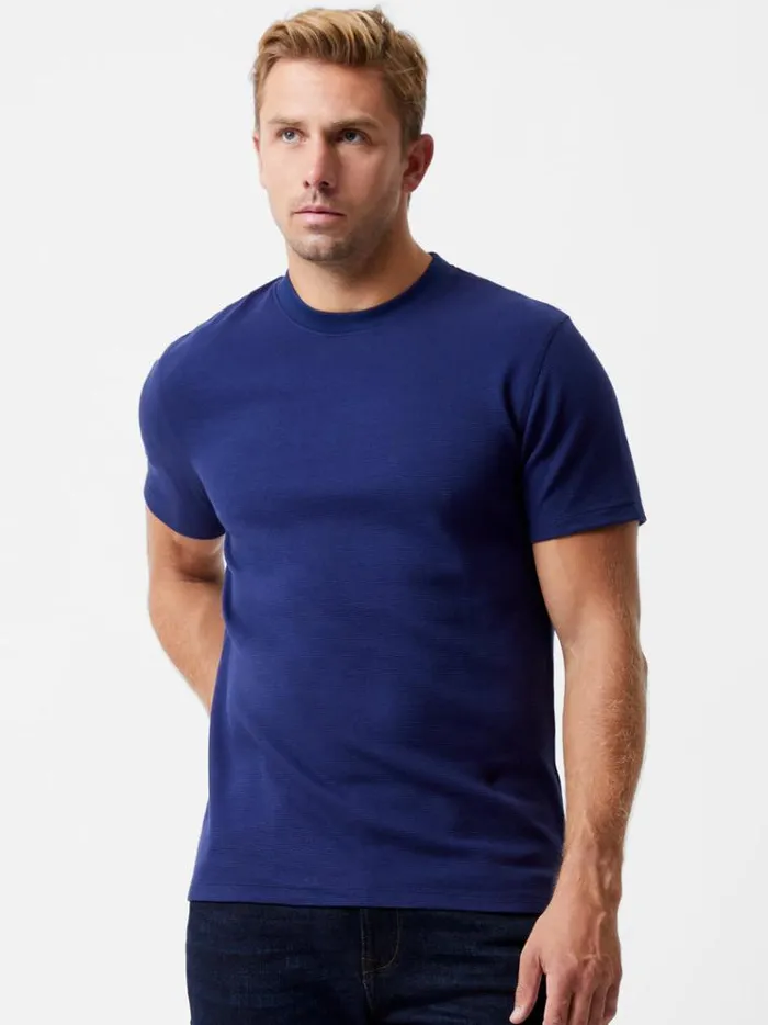 French Connection TShirts and Polo Shirts Ottoman Crew Neck TShirt Marine 8211 Man
