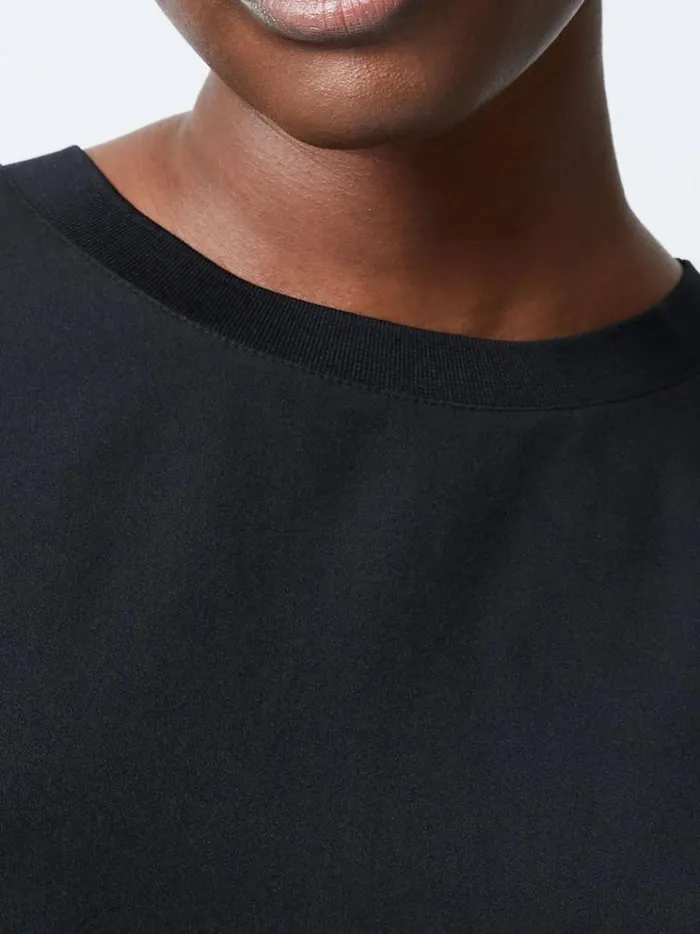 French Connection Tops Caprina Recycled Crepe Crew Neck Top Black 8211 Woman