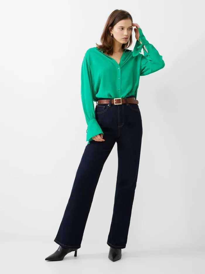 French Connection Tops Cecile Crepe Shirt Jelly Bean 8211 Woman