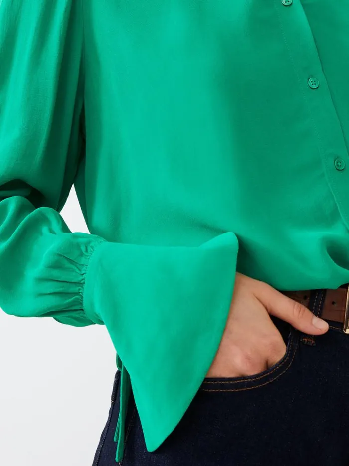 French Connection Tops Cecile Crepe Shirt Jelly Bean 8211 Woman