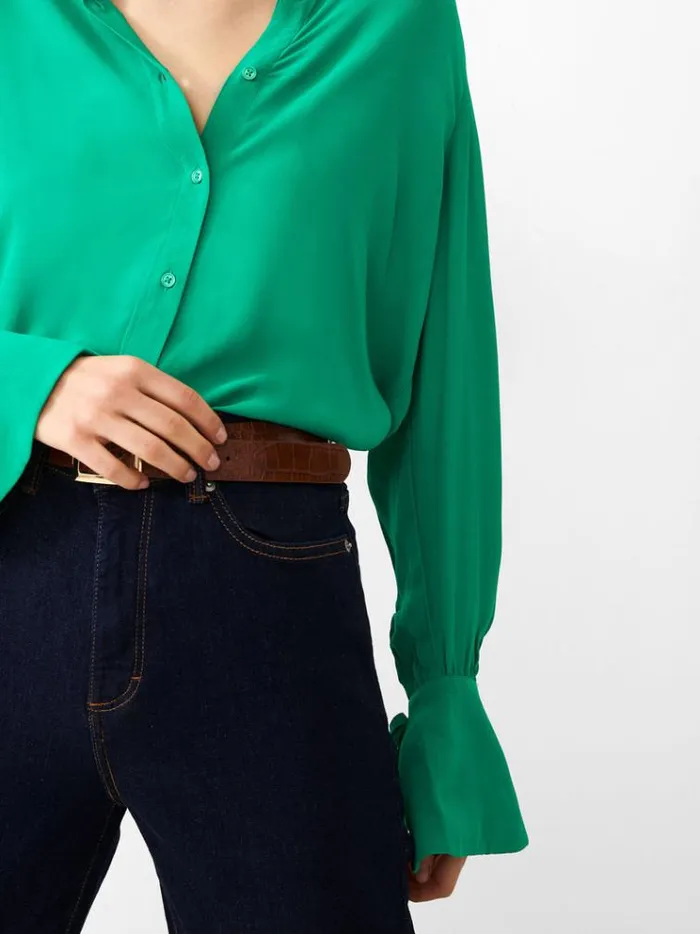 French Connection Tops Cecile Crepe Shirt Jelly Bean 8211 Woman
