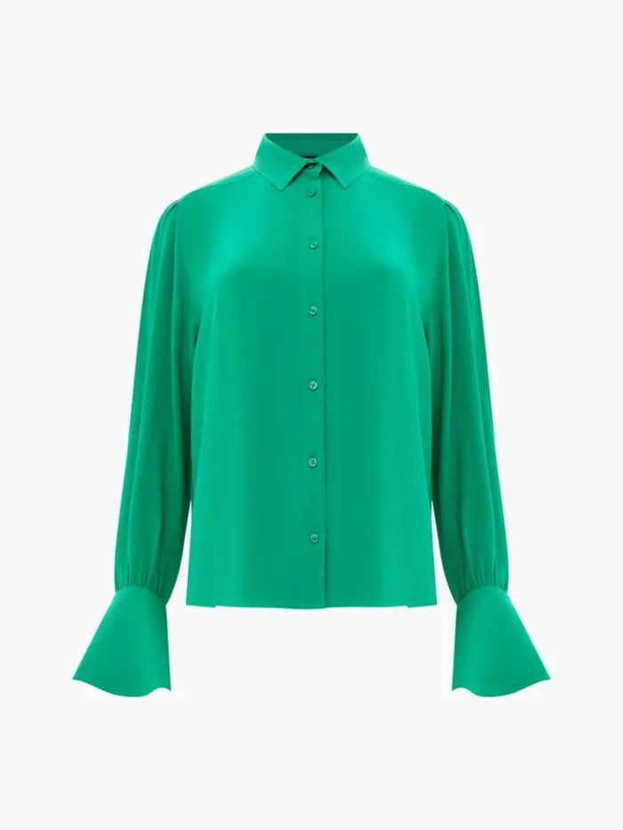French Connection Tops Cecile Crepe Shirt Jelly Bean 8211 Woman