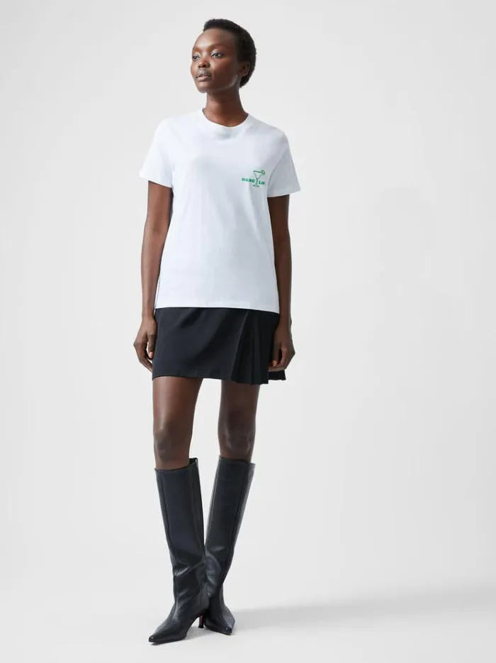 French Connection Tops Marg Life Graphic TShirt White 8211 Woman