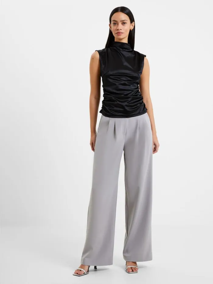 French Connection Tops Rosita Shine Top Blackout 8211 Woman
