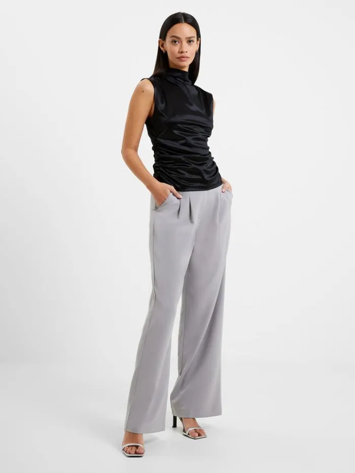 French Connection Tops Rosita Shine Top Blackout 8211 Woman