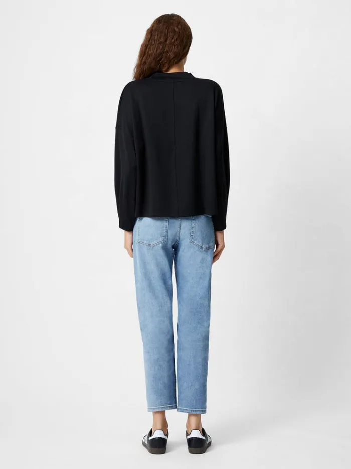 French Connection Tops Turtleneck Cut Long Sleeve Top Black 8211 Woman