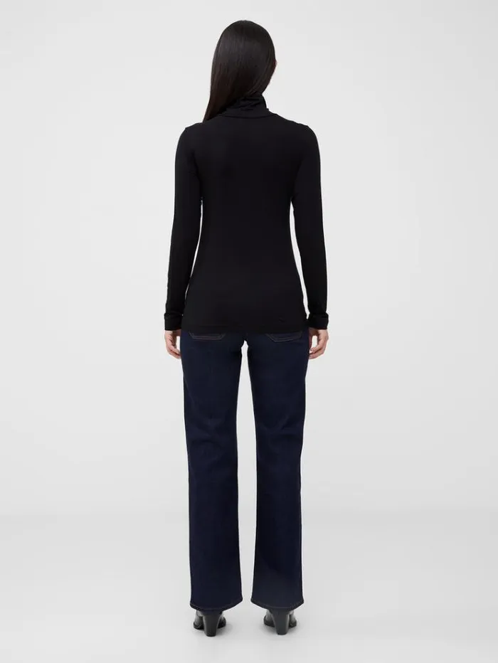 French Connection Tops Venitia Jersey Split Cuff Top Black 8211 Woman