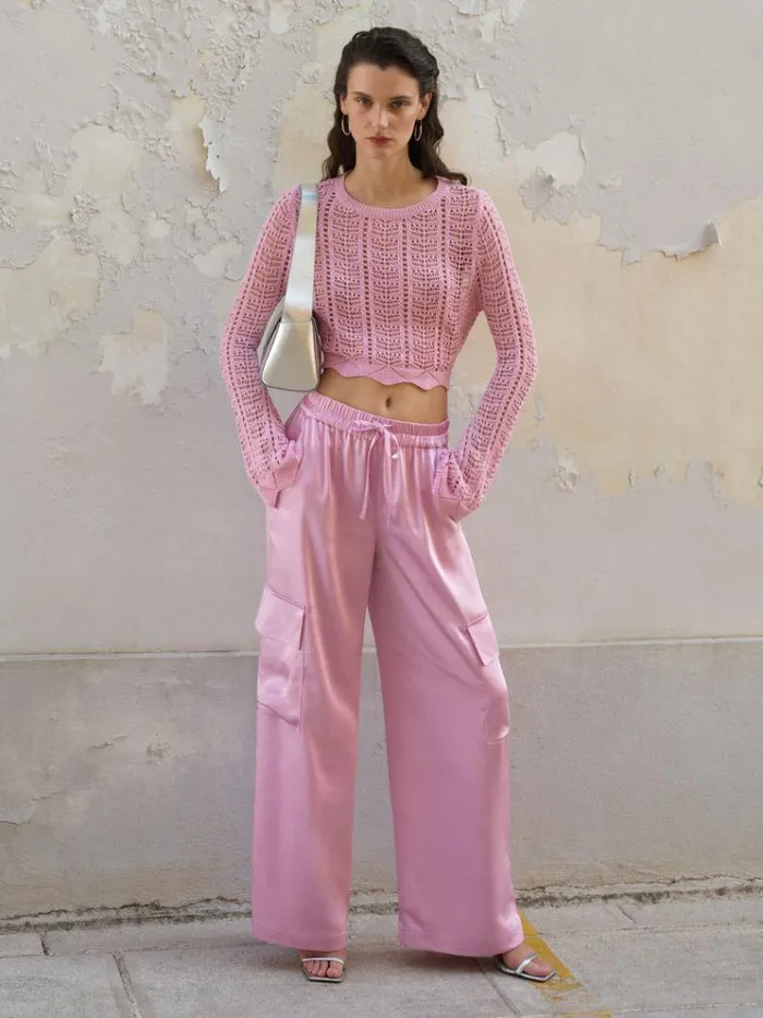 French Connection Trousers Chloetta Recycled Cargo Trousers Strawberry Shake 8211 Woman French Connection Trousers Chloetta Recycled Cargo Trousers Strawberry Shake 8211 Woman