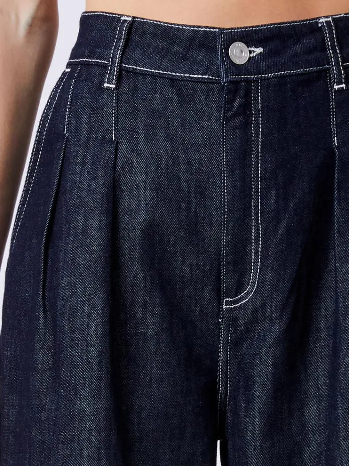 French Connection Trousers Finley Denim Wide Leg Jeans 32 Inch Clean Indigo 8211 Woman