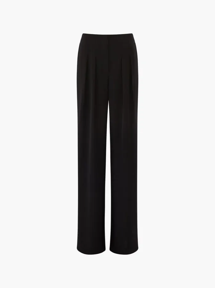 French Connection Trousers Harrie Tailored Wide Leg Trousers Blackout 8211 Woman
