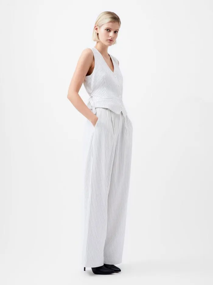 French Connection Trousers Pinstripe High Waisted Trousers Whiteblack 8211 Woman French Connection Trousers Pinstripe High Waisted Trousers Whiteblack 8211 Woman