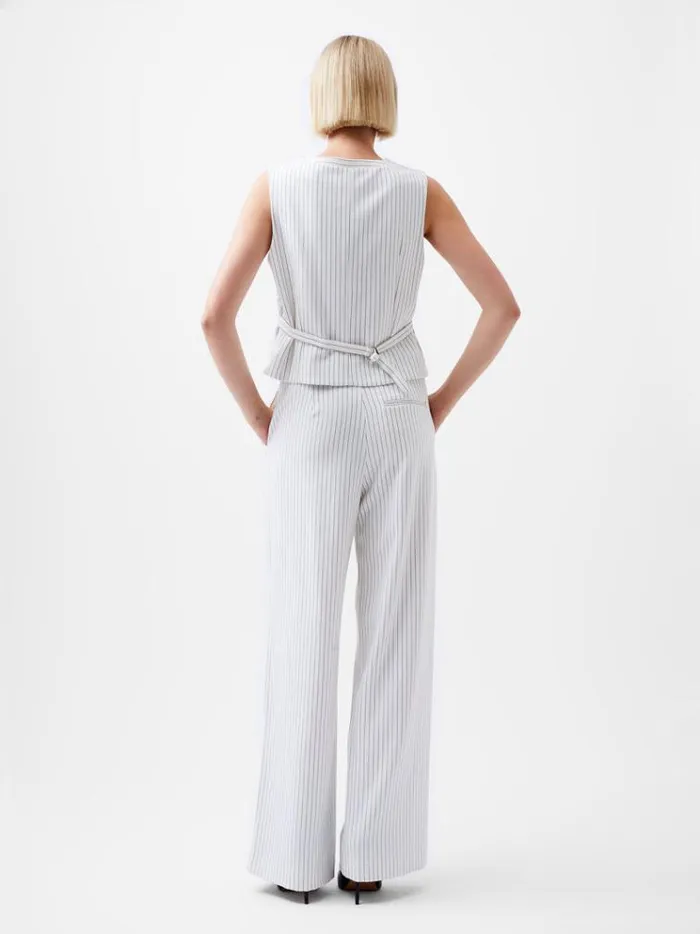 French Connection Trousers Pinstripe High Waisted Trousers Whiteblack 8211 Woman