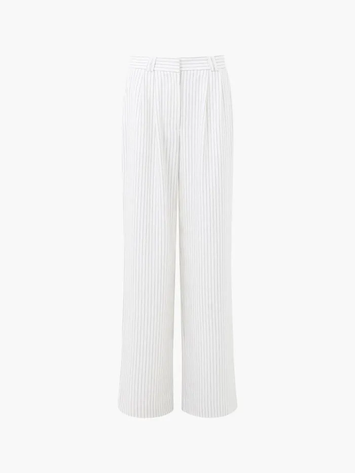 French Connection Trousers Pinstripe High Waisted Trousers Whiteblack 8211 Woman