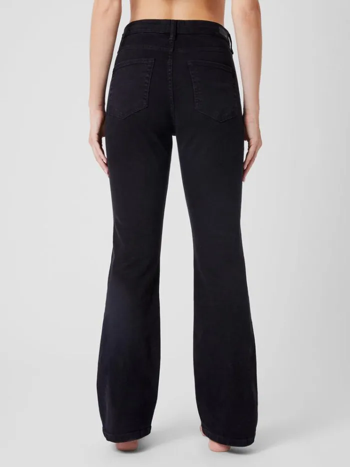 French Connection Trousers Stretch Denim Bootcut Full Length Jeans 34 Inch Black 8211 Woman