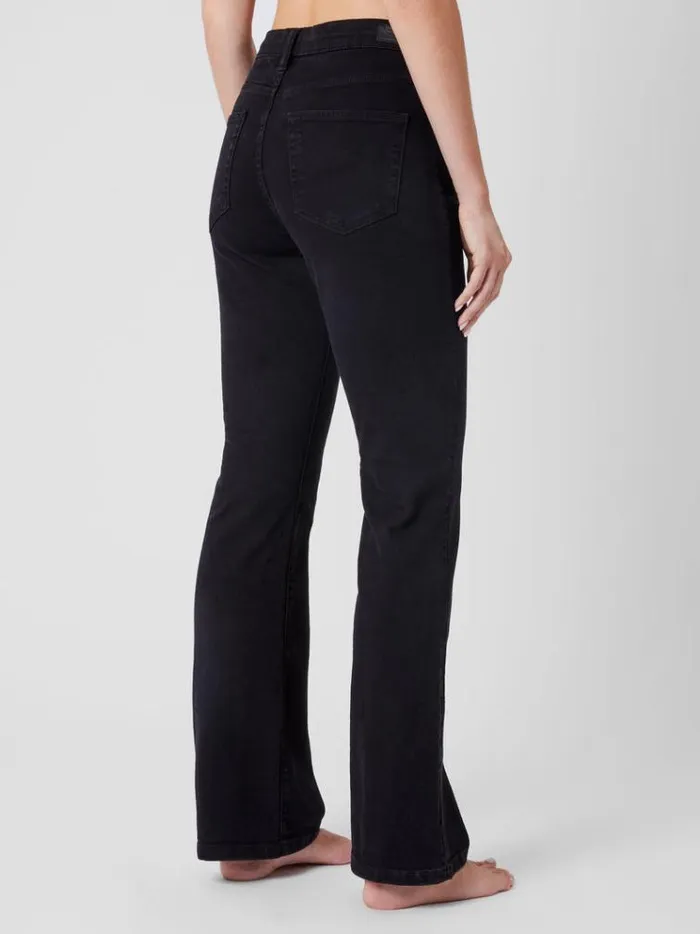 French Connection Trousers Stretch Denim Bootcut Full Length Jeans 34 Inch Black 8211 Woman