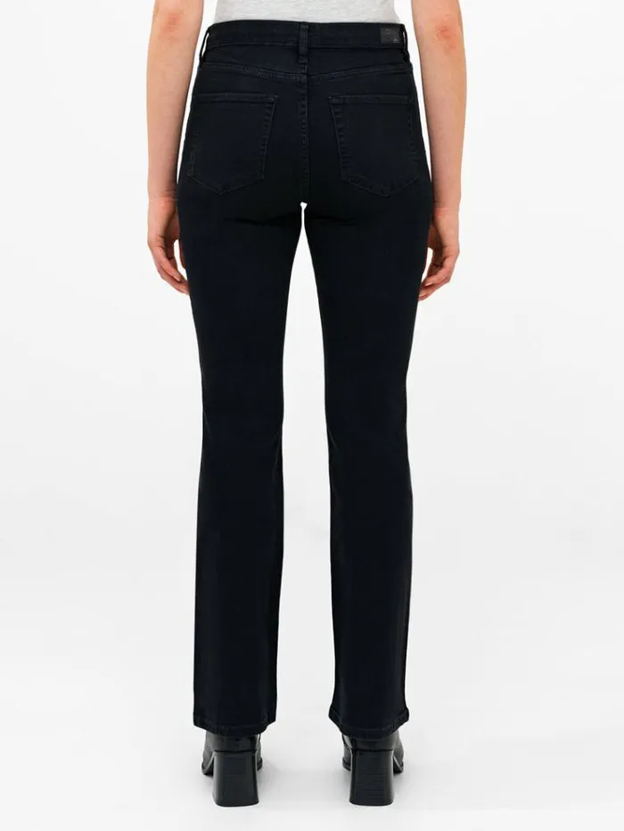 French Connection Trousers Stretch Denim Bootcut Full Length Jeans 34 Inch Black 8211 Woman