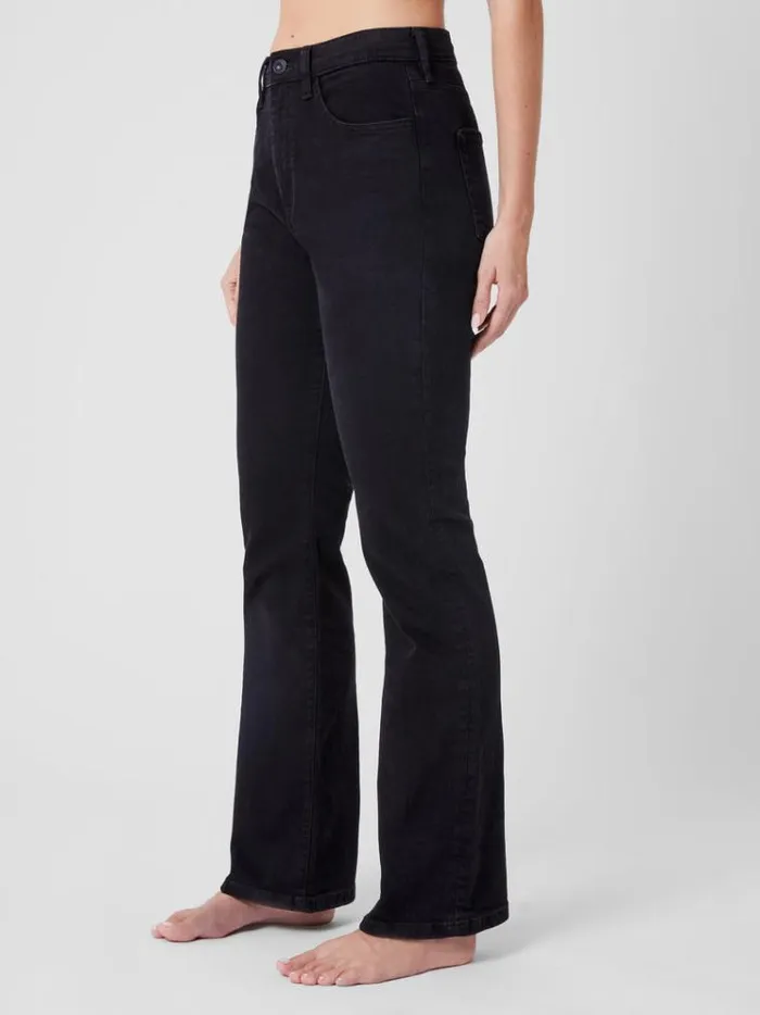 French Connection Trousers Stretch Denim Bootcut Full Length Jeans 34 Inch Black 8211 Woman