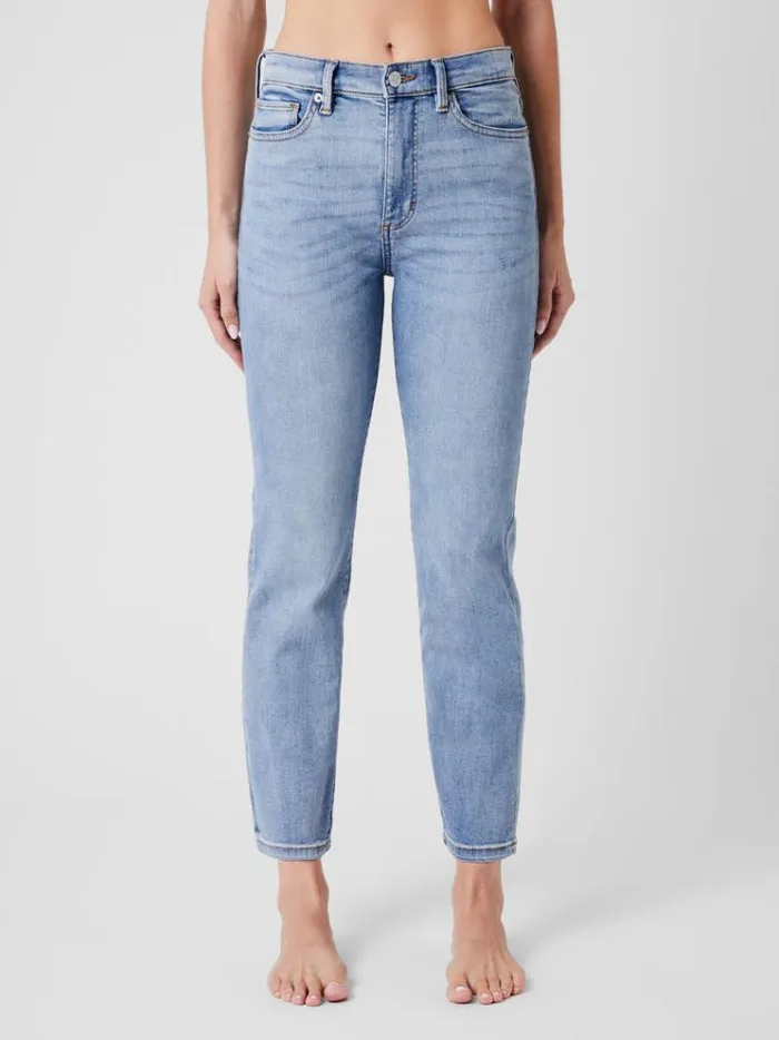 French Connection Trousers Stretch Denim Cigarette Fit Ankle Length Jeans 28 Inch Bleach Wash 8211 Woman